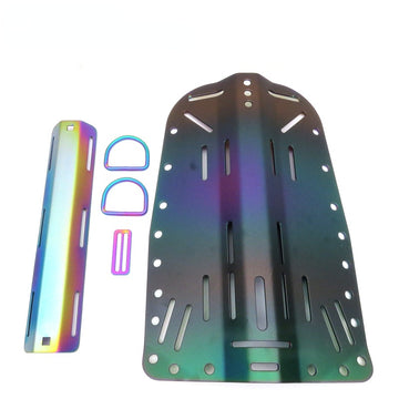 Scuba Tech Diving Titanium Backplate Single Tank Adaptor D Ring Glider With PVD Treatment